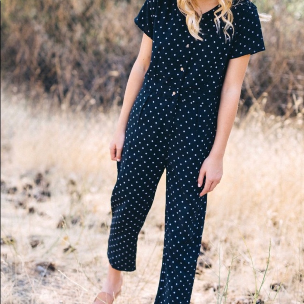 Kids polka dot jumpsuit